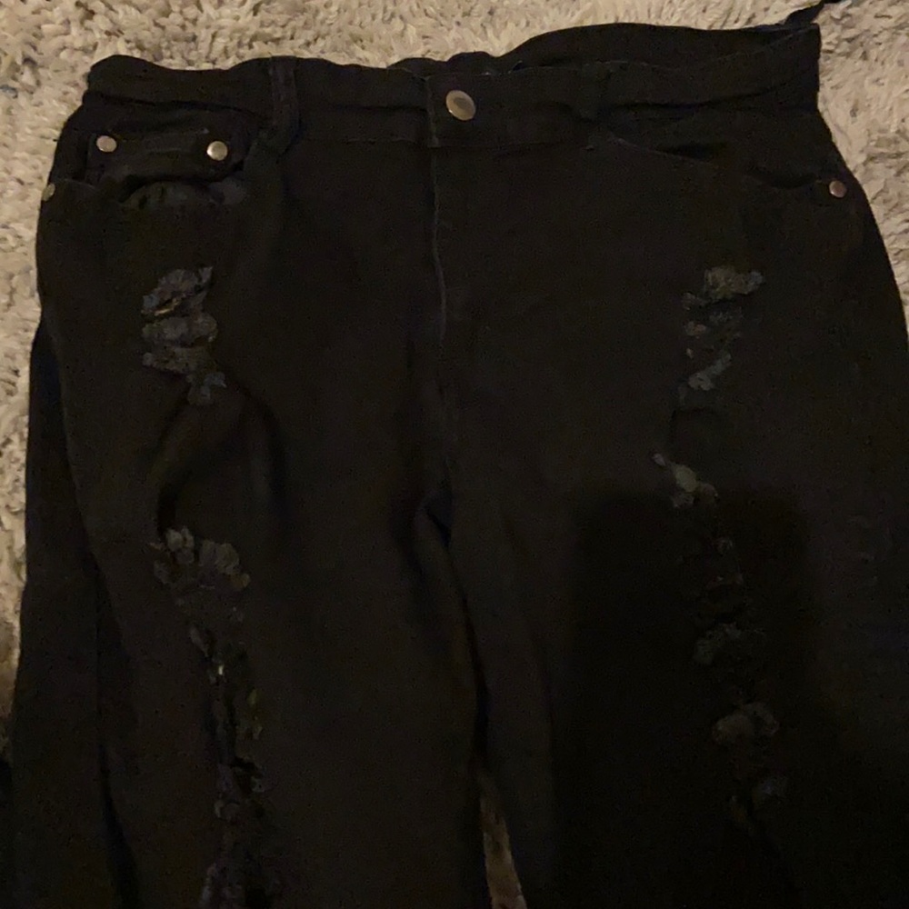 ripped fashionova jean shorts